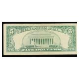 1963 $5 Red Seal United States Note Grades vf++