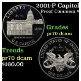 2001-P Capitol Proof Modern Commem Dollar $1 pr70