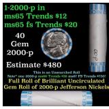 BU Shotgun Jefferson 5c roll, 2000-p 40 pcs Bank $