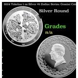 2024 Tokelau 1 oz Silver $5 Zodiac Series: Gemini