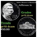 2006-s Proof Jefferson Nickel Return to Monticello
