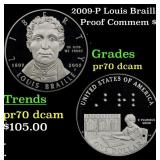 2009-P Louis Braille Proof Modern Commem Dollar $1