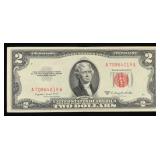 1953B $2 Red Seal United States Note Grades Select