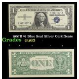1957B $1 Blue Seal Silver Certificate Grades Selec