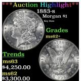 *Highlight* 1883-s Morgan Dollar $1 ms62+ USCG (fc