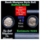 Buffalo Nickel Shotgun Roll in Old Bank Style 