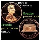 1993-s Proof Lincoln Cent 1c pr70 rd DCAM SEGS