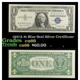 1957A $1 Blue Seal Silver Certificate Grades Gem+