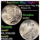 *Highlight* 1923-p Peace Dollar Near Top Pop! $1 m