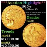 *Highlight* 1915-s Gold Indian Half Eagle $5 ms62