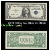 1957B $1 Blue Seal Silver Certificate Grades Selec