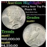 *Highlight* 1934-p Peace Dollar Near Top Pop! $1 m
