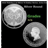 2024 Tokelau 1 oz Silver $5 Zodiac Series: Aries C