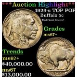 *Highlight* 1929-s Buffalo Nickel TOP POP! 5c ms67
