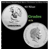2022 Disney Donald Duck Merry Christmas 1oz Silver