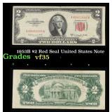 1953B $2 Red Seal United States Note Grades vf++