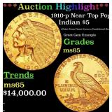 *Highlight* 1910-p Gold Indian Half Eagle Near Top