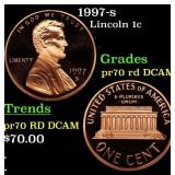 1997-s Proof Lincoln Cent 1c pr70 rd DCAM SEGS