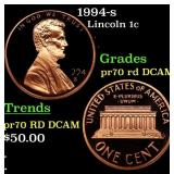 1994-s Proof Lincoln Cent 1c pr70 rd DCAM SEGS