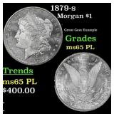 1879-s Morgan Dollar $1 Grades ms65 PL
