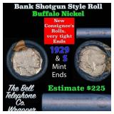 Buffalo Nickel Shotgun Roll in Old Bank Style 
