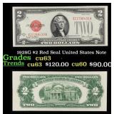 1928G $2 Red Seal United States Note Grades Select