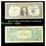 1957 $1 Blue Seal Silver Certificate Grades vf++