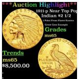 *Highlight* 1911-p Gold Indian Quarter Eagle Near