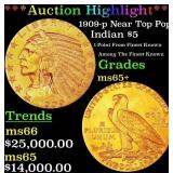*Highlight* 1909-p Gold Indian Half Eagle Near Top