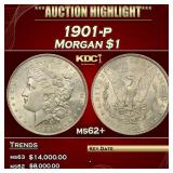 1901-p Morgan Dollar $1 ms62+ USCG