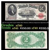 1917 $2 Large Size Legal Tender Note Thomas Jeffer