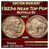 1923-s Buffalo Nickel Near Top Pop! 5c ms66 SEGS
