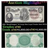 1880 $5 Large Size Legal Tender Note 'WoodChopper'