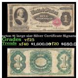 1891 $1 large size Silver Certificate Martha Washi