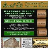 165- Rare Morgan UNC MARSHALL FIELDS 10 $1 Roll Gr