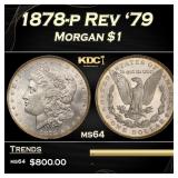 1878-p Rev '79 Morgan Dollar $1 Grades ms64