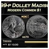 1999-p Dolley Madison Modern Commem Dollar $1 ms70