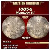 1885-s Morgan Dollar $1 ms65+ SEGS
