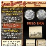 47- 10 Coin SEARS UNC Morgan Silver Dollar $1 Roll