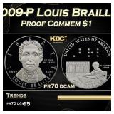 2009-P Louis Braille Proof Modern Commem Dollar $1