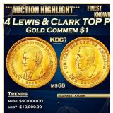 1904 Lewis & Clark Gold Commem Dollar TOP POP! 1 m