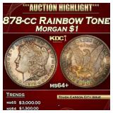 1878-cc Morgan Dollar Rainbow Toned $1 ms64+ SEGS