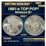 1881-s Morgan Dollar TOP POP! $1 ms69 SEGS