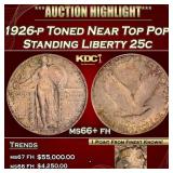 1926-p Standing Liberty Quarter Toned Near Top Pop
