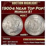 1900-s Morgan Dollar Near Top Pop! $1 ms66+ SEGS
