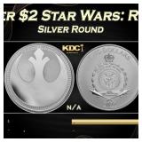 2022 Niue 1 oz Silver $2 Star Wars: Rebel Alliance