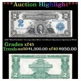 1899 $2 Large Size Silver Certificate 'Mini-Portho