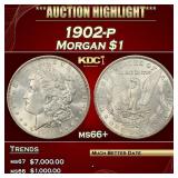 1902-p Morgan Dollar $1 ms66+ SEGS