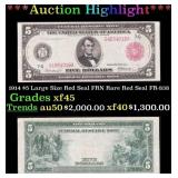 1914 $5 Large Size Red Seal FRN Rare Red Seal Grad