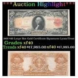 1905 $20 Large Size Gold Certificate Grades xf40 S
